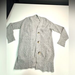 Garage Heathered Gray Knit Cardigan Size XS